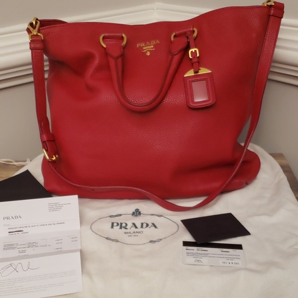 Prada Handbags - BARELY USED! PRADA BN1713 VITELLO DAINO